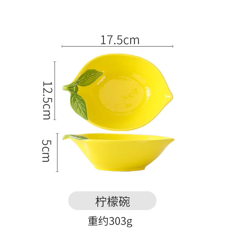 Cartoon Lemon Dinner Plate