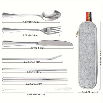8pc set Portable Utensils flatware set