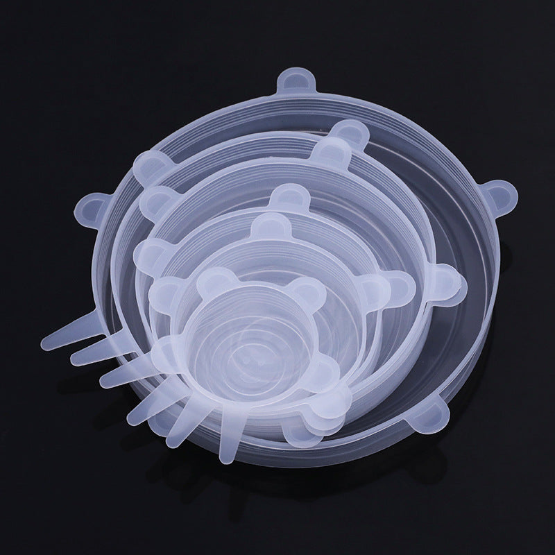 6pcs Silicone Elastic Lids