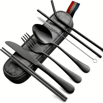 8pc set Portable Utensils flatware set