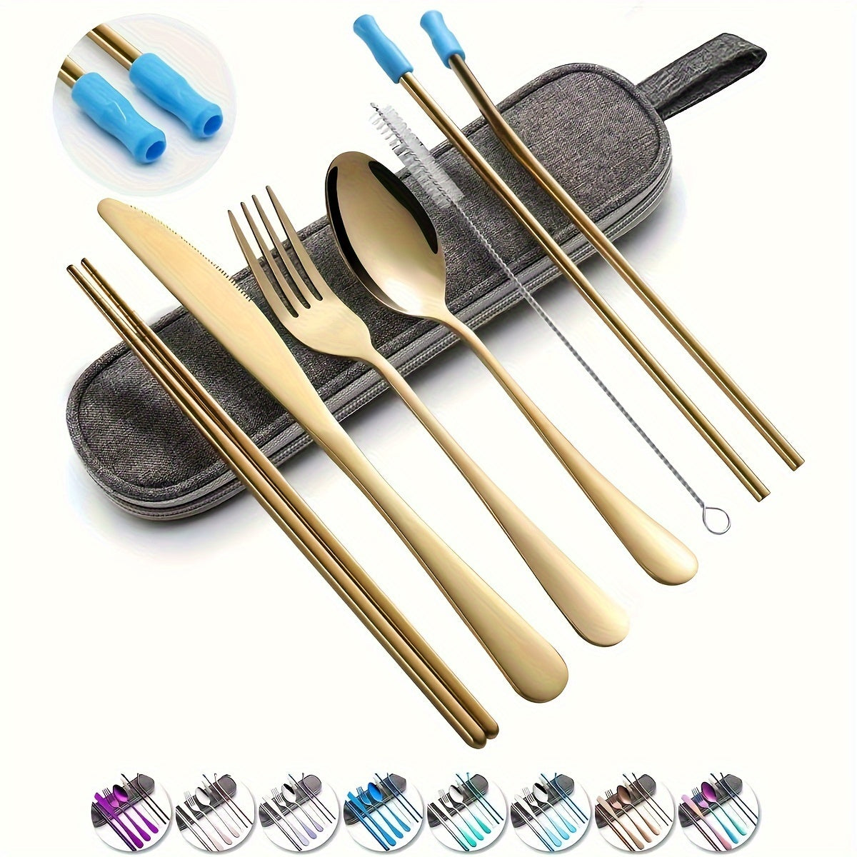 8pc set Portable Utensils flatware set
