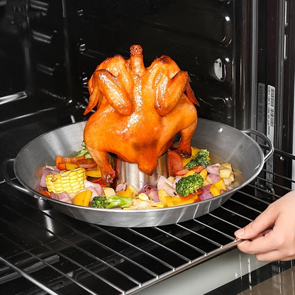 1pc Dishwasher Safe Round Roasting Pan