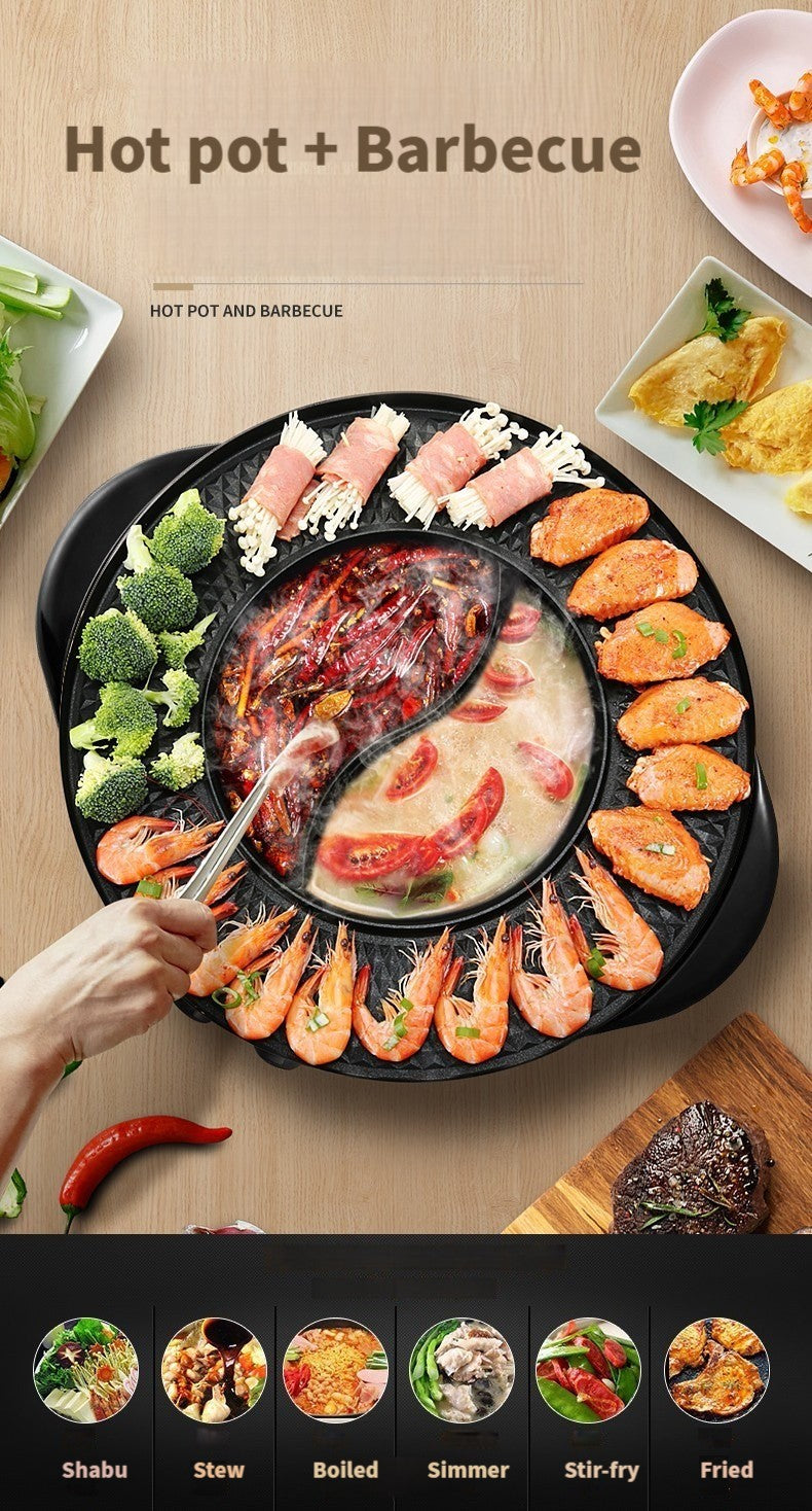Electric BBQ Grill Hot Pot