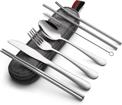 8pc set Portable Utensils flatware set