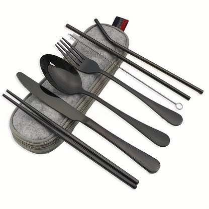 8pc set Portable Utensils flatware set