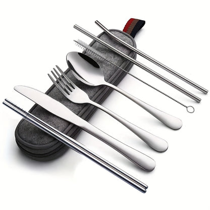 8pc set Portable Utensils flatware set