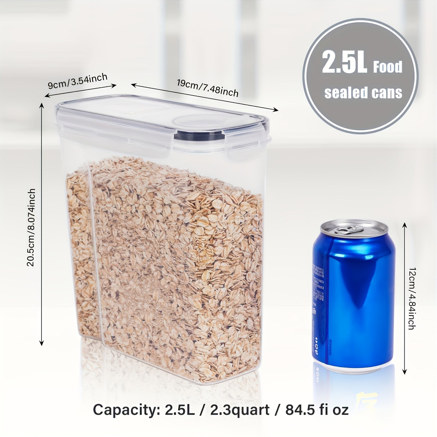 Set of 2/4 Cereal Storage Containers