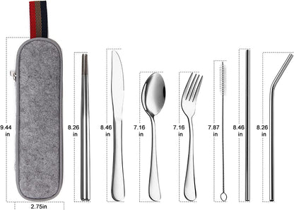 8pc set Portable Utensils flatware set