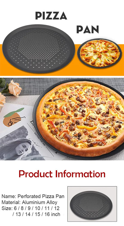 Pizza Pan Perforated Aluminium
