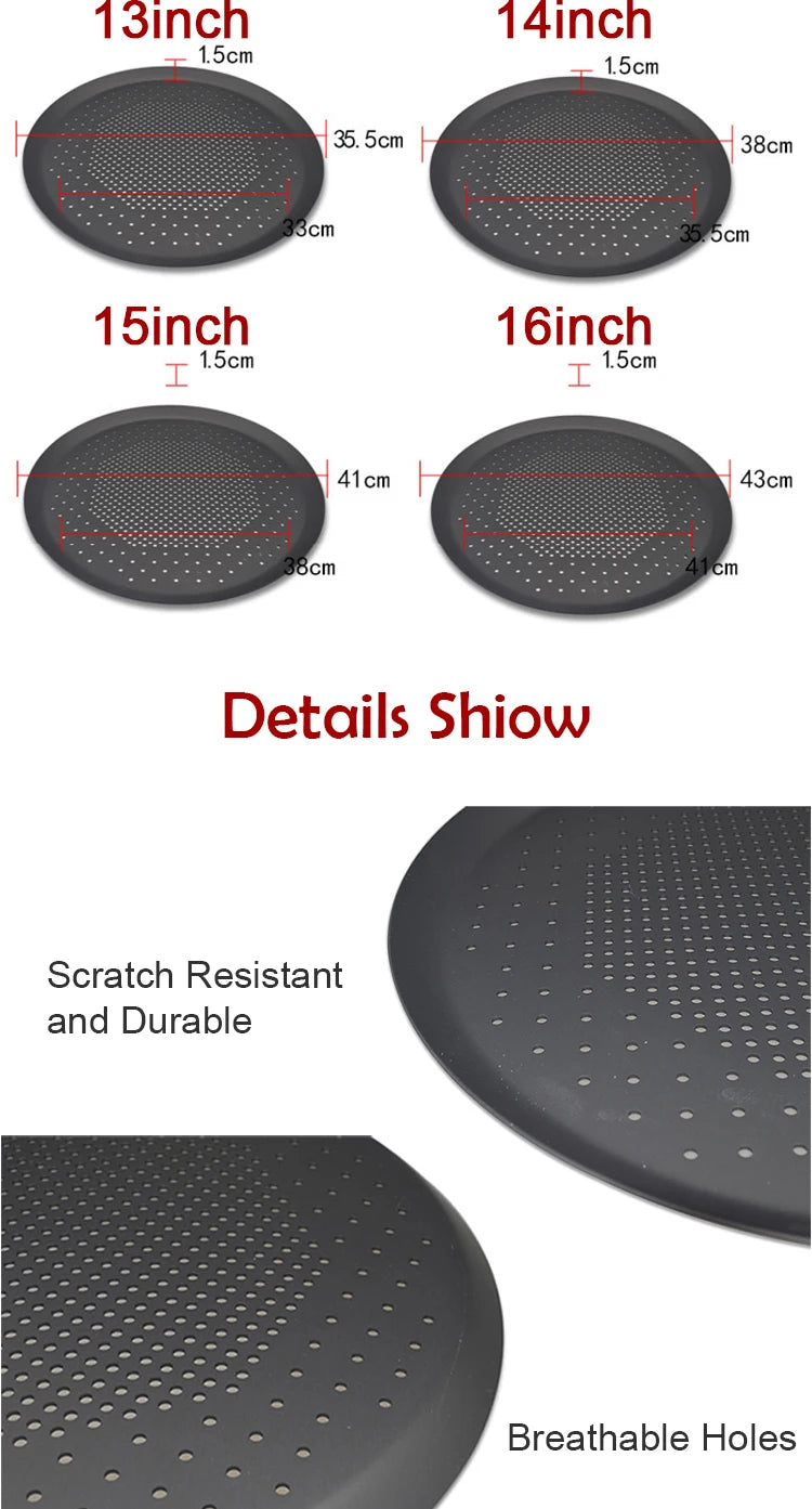 Pizza Pan Perforated Aluminium