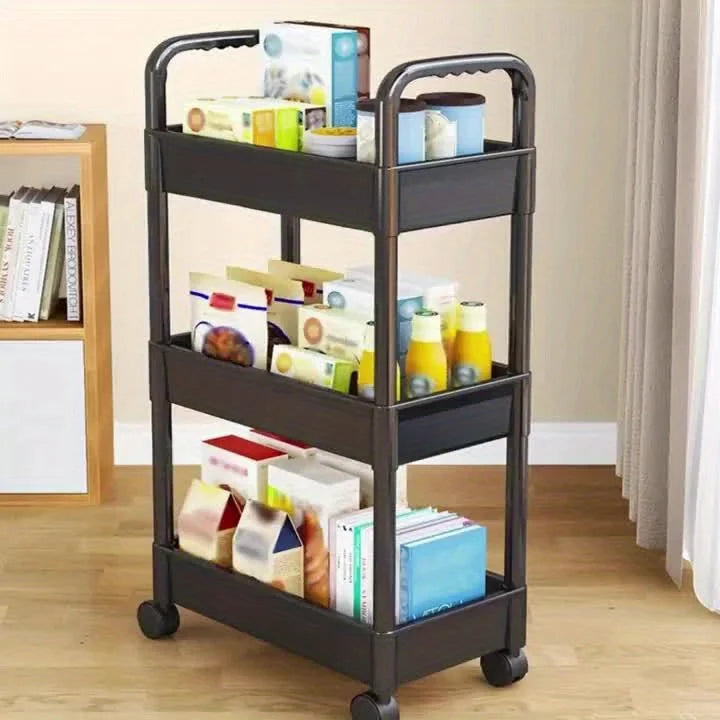 3/4-Tier Slim Rolling Storage Cart