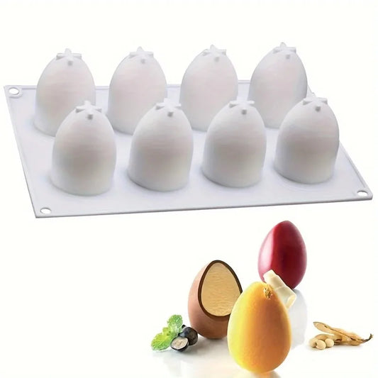 6-Hole Creative Egg-Shaped Mousse Silicone