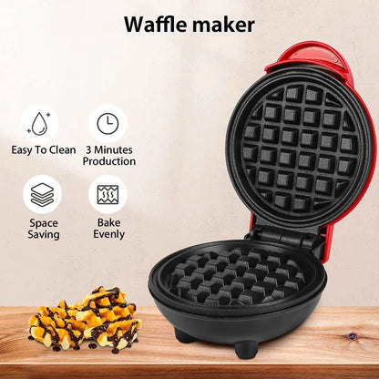 350W Mini Waffle Maker Electric Breakfast Maker