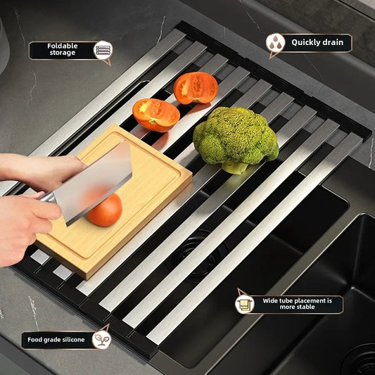 stainless steel kitchen sink drain rack
