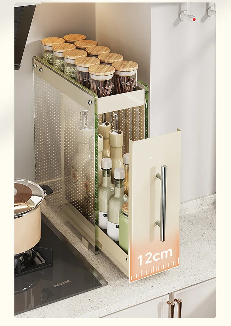 Kitchen Pull-out Spice Storage Rack