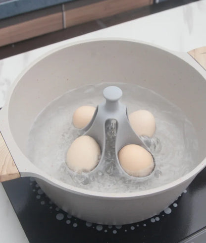 4/6 Holds Silicone Egg Boiler Rack Freestanding