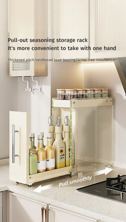 Kitchen Pull-out Spice Storage Rack