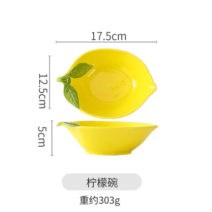 Cartoon Lemon Dinner Plate