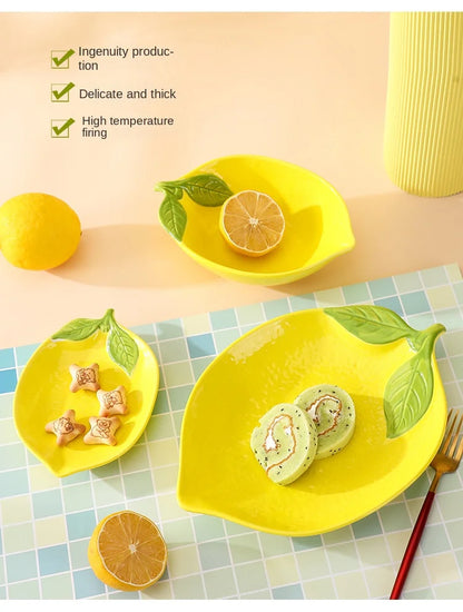Cartoon Lemon Dinner Plate