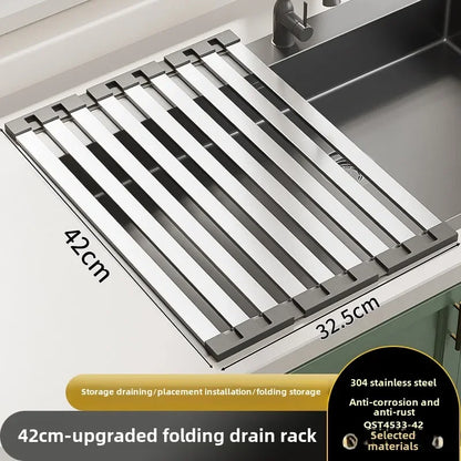 stainless steel kitchen sink drain rack