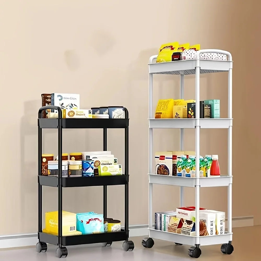 3/4-Tier Slim Rolling Storage Cart