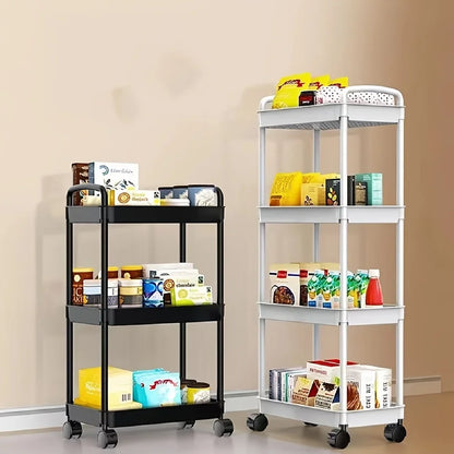 3/4-Tier Slim Rolling Storage Cart