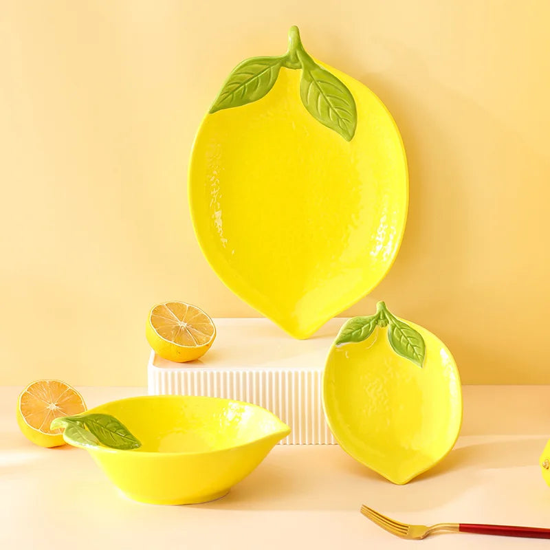 Cartoon Lemon Dinner Plate