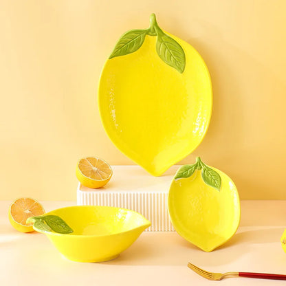 Cartoon Lemon Dinner Plate