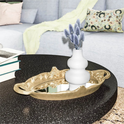 Gold Framed Mirror Tray Decorative Serving Tray