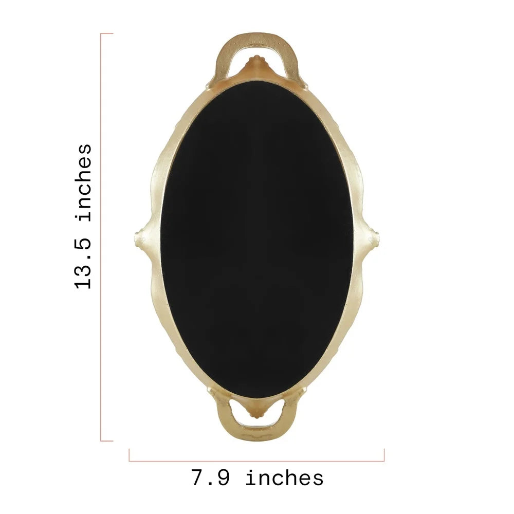 Gold Framed Mirror Tray Decorative Serving Tray