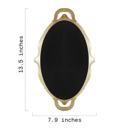 Gold Framed Mirror Tray Decorative Serving Tray