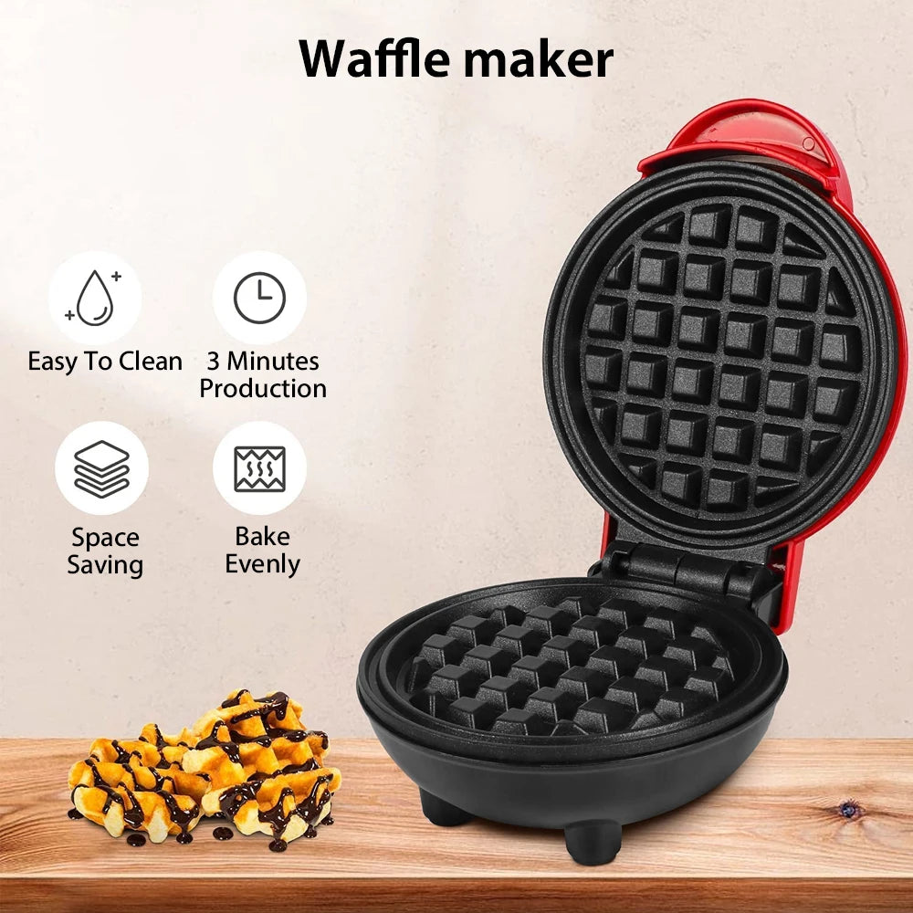 350W Mini Waffle Maker Electric Breakfast Maker