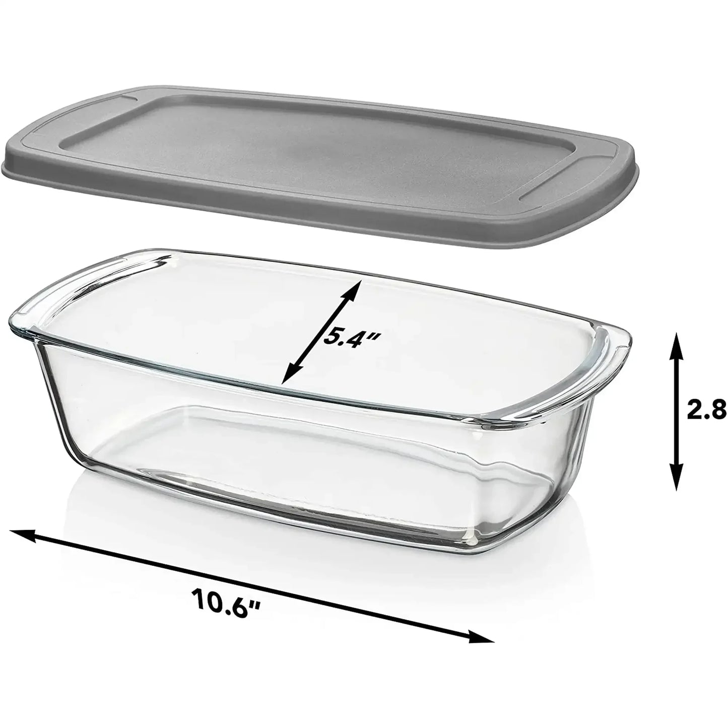 Toast Bread Meatloaf Glass Pan with Lid