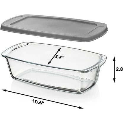 Toast Bread Meatloaf Glass Pan with Lid