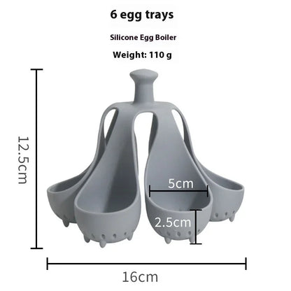 4/6 Holds Silicone Egg Boiler Rack Freestanding