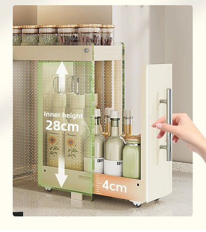 Kitchen Pull-out Spice Storage Rack