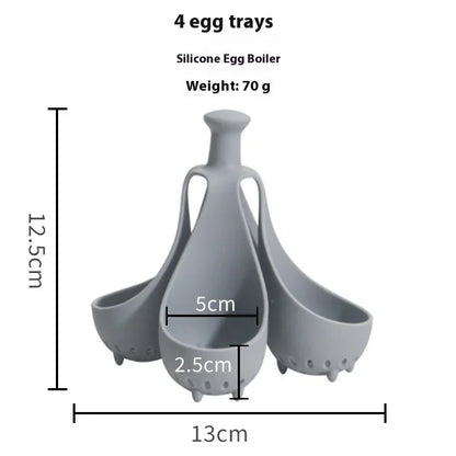 4/6 Holds Silicone Egg Boiler Rack Freestanding