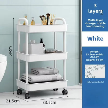 3/4-Tier Slim Rolling Storage Cart
