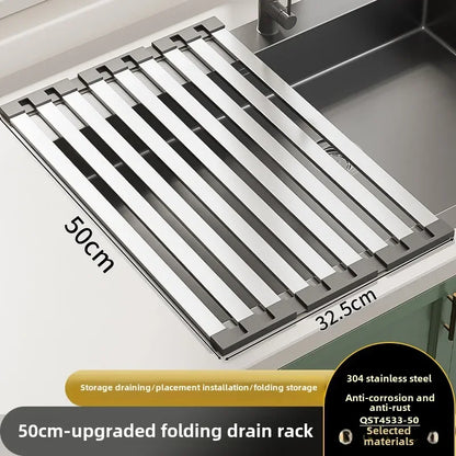 stainless steel kitchen sink drain rack