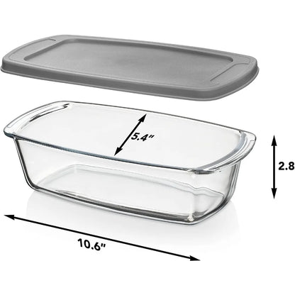 Toast Bread Meatloaf Glass Pan with Lid