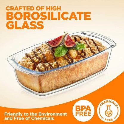 Toast Bread Meatloaf Glass Pan with Lid