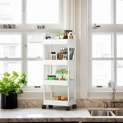 3/4-Tier Slim Rolling Storage Cart