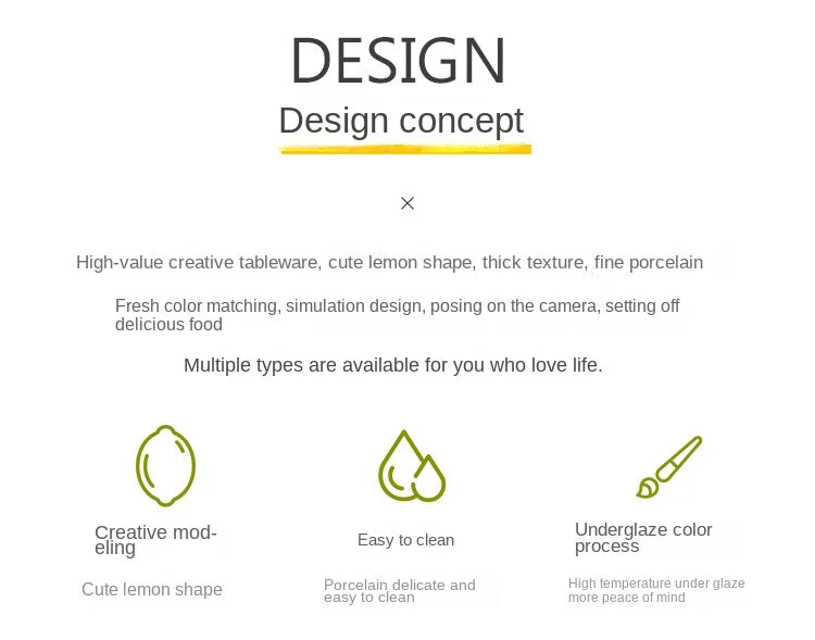 Cartoon Lemon Dinner Plate