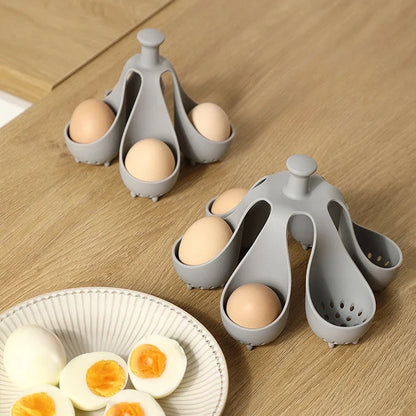 4/6 Holds Silicone Egg Boiler Rack Freestanding