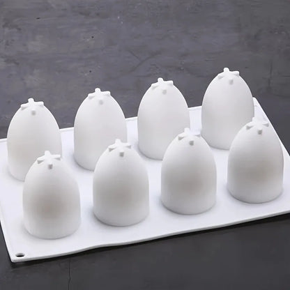 6-Hole Creative Egg-Shaped Mousse Silicone