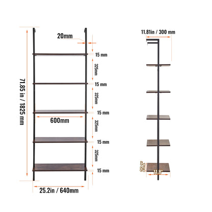 SucceBuy Industrial Pipe Shelf Wall-Mount Floating Rustic Wood Shelves Bracket Storage Rack Sundries Holder for Kitchen Bedroom