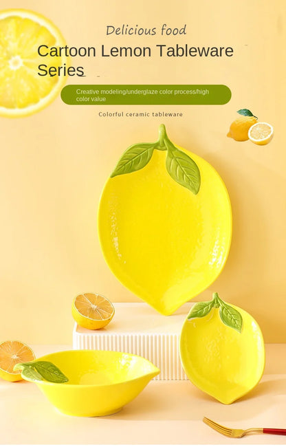 Cartoon Lemon Dinner Plate