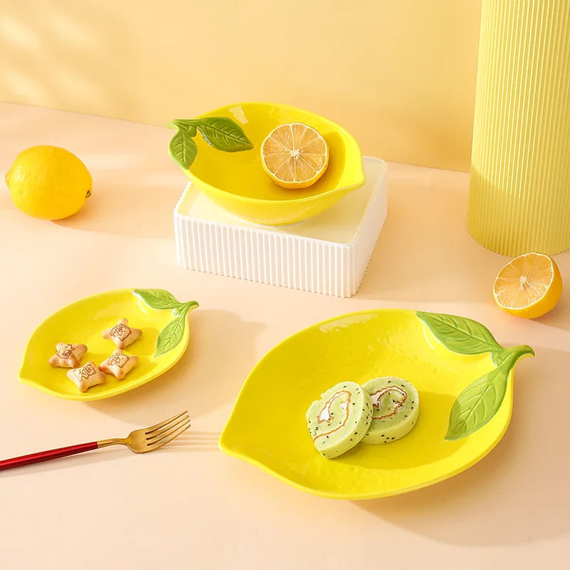 Cartoon Lemon Dinner Plate