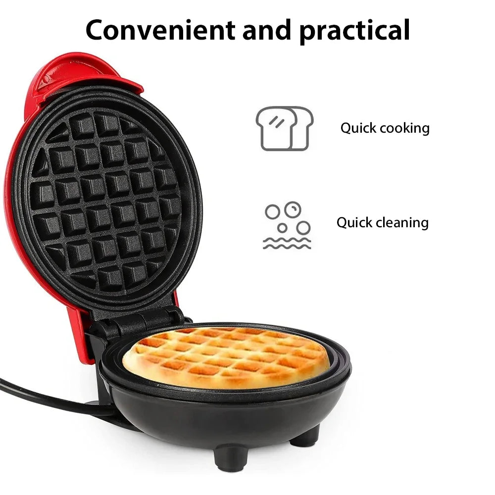350W Mini Waffle Maker Electric Breakfast Maker
