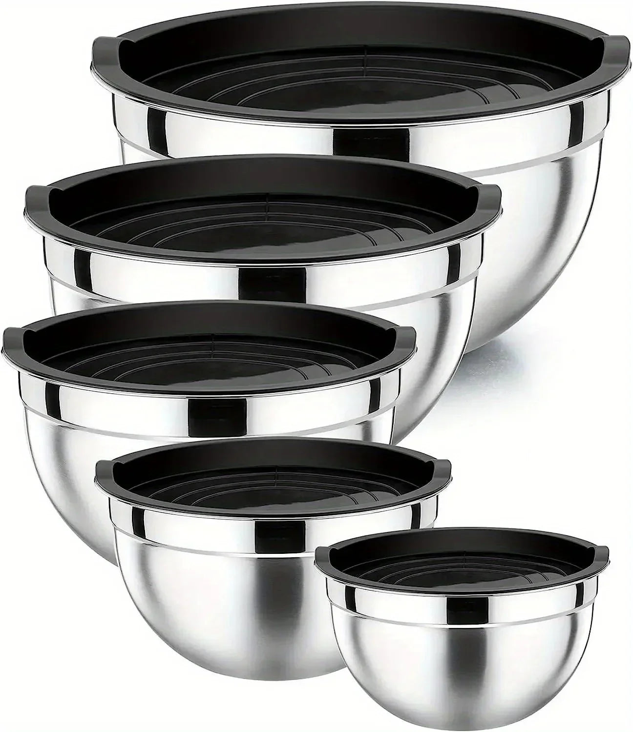 5-Piece Stainless Steel Nesting Mixing Bowl Set